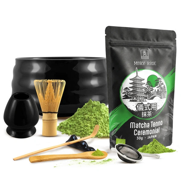 Set ceremonial pentru prepararea ceaiului matcha: matcha BIO japoneză 30g + accesorii