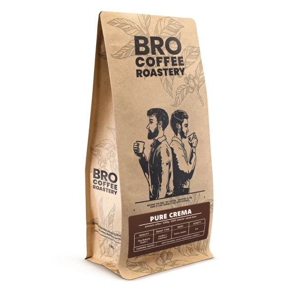 Bro Coffee Roastery – Cafea boabe Pure Crema 1 kg
