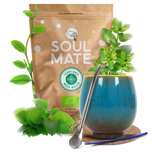 Set de Yerba Mate Soul Mate 500g 0,5kg Calabash + Bombilla