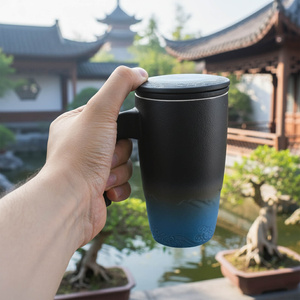 Cană ceramică cu capac și infuzor Mystea 300 ml