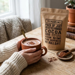 Vivarini – Cacao alcalinizată neagră (pudră) 0,5 kg