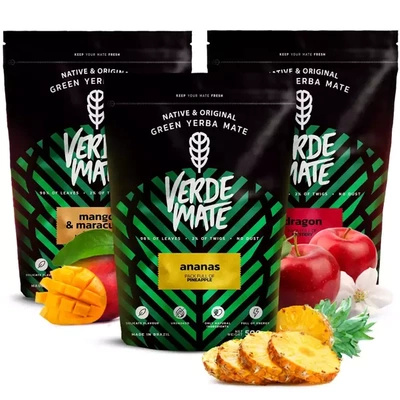 Yerba mate set Verde Mate Green fruity 3x500 1.5kg