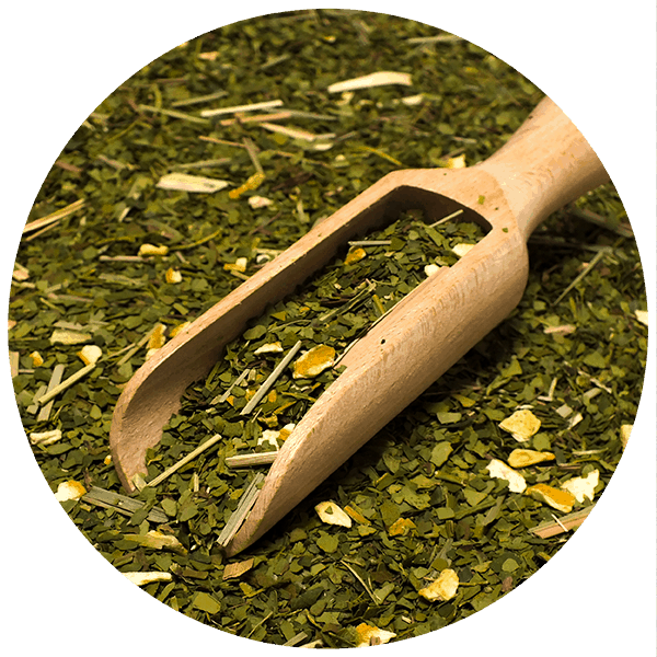 Yerbera – Cutie metalică + Verde Mate Green Menta Limón 0,5 kg