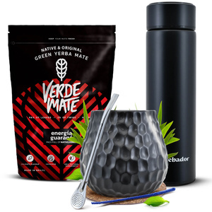 Set de Yerba Mate Verde Mate 400g 0,4kg Termos LED