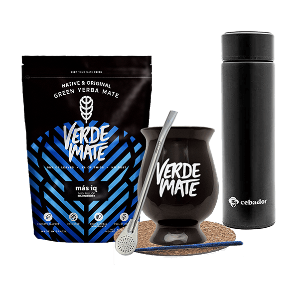 Set Yerba Verde Mate MAS IQ 500g Thermos Gourd