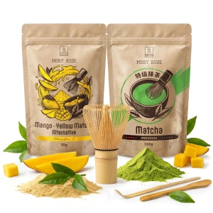 Set pentru Matcha Latte colorat: Matcha + Yellow Matcha + accesorii