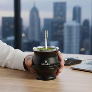 TermoColador – cană termică pentru yerba mate – 190 ml (negru)