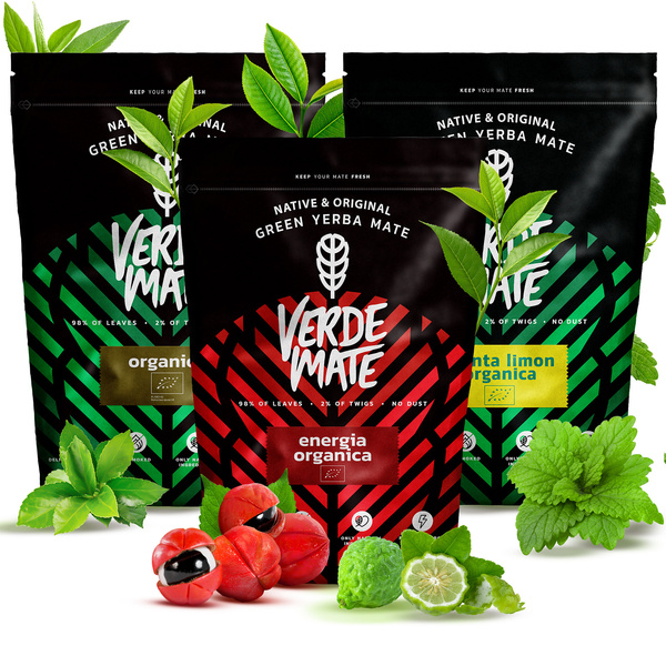 Set de Yerba Mate Verde Mate BIO 3x400g