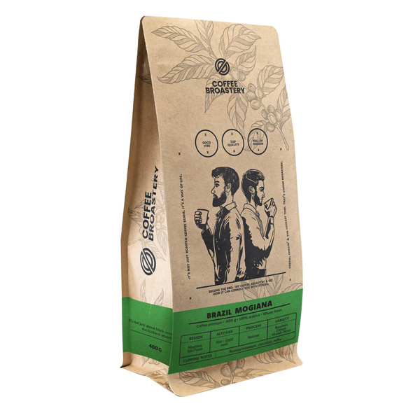 Coffee Broastery - Cafea boabe întreagă Brazil Mogiana Premium 400g