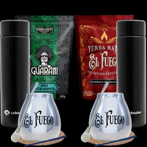 Kit de Yerba Mate pentru două persoane 2x0.5kg Thermos 