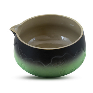 Matchawan – Bol ceramic Matcha cu gura de scurgere – Mountain (verde)