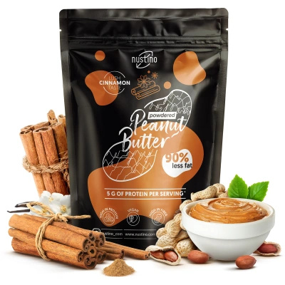 Nustino – Unt de arahide pudră – Cinnamon (fără zahăr adăugat) 400 g