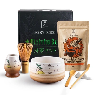 Set cadou pentru prepararea Orange Matcha