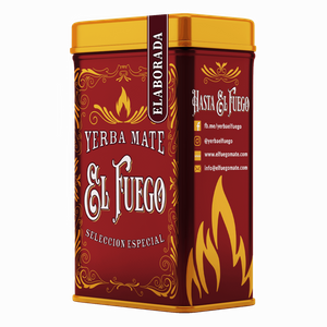Yerbera – Cutie metalică + El Fuego Elaborada 0,5 kg