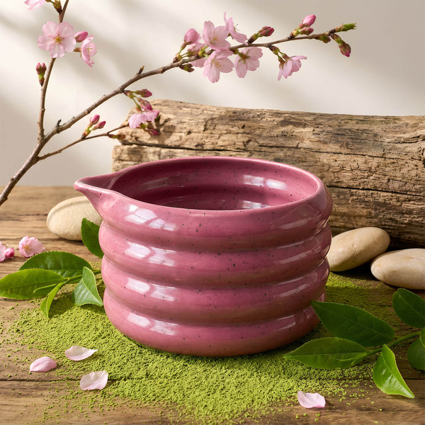 Matchawan – Bol ceramic Matcha cu gura de scurgere – Beri