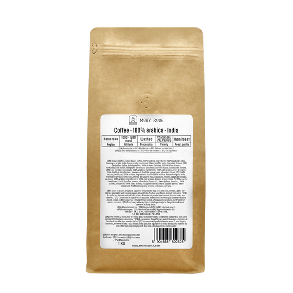 Mary Rose - cafea boabe întregi India Karnataka premium 1kg