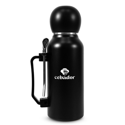 YerbaGo – Termos cu calabash și bombilla 1,3 L – negru