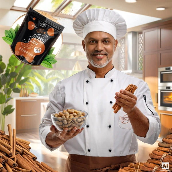 Nustino – Unt de arahide pudră – Cinnamon (fără zahăr adăugat) 400 g