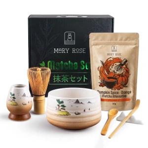 Set cadou pentru prepararea Orange Matcha