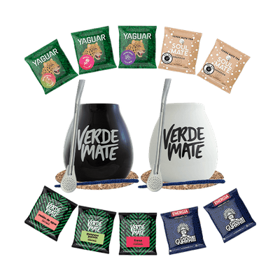 Kit de Yerba Mate 10x50g 2x Calabash + 2x Bombilla