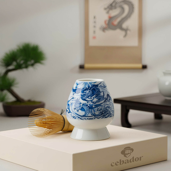 Kusenaoshi – Suport pentru Chasen din ceramică – Dragon