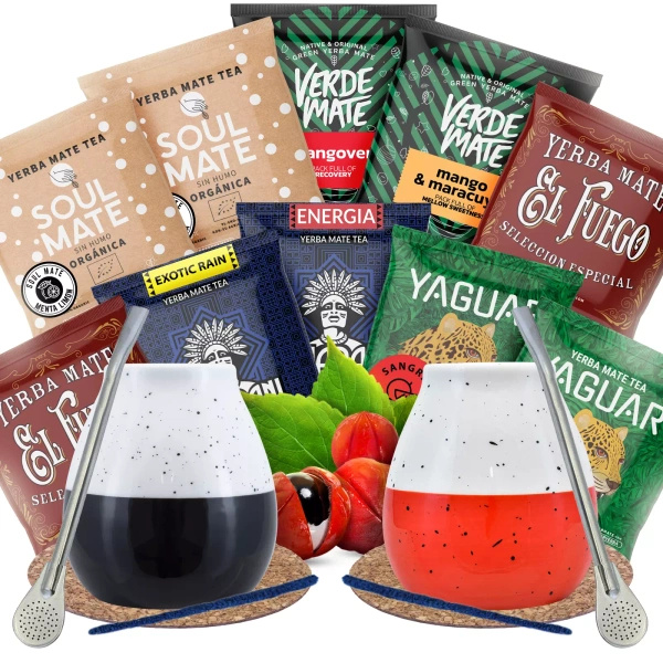 Yerba Mate set pentru două Bombilla Matero 500g