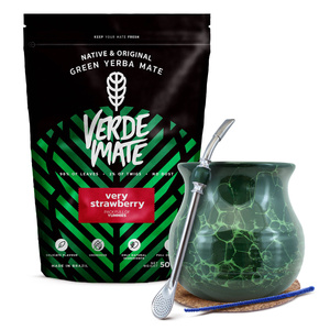 Kit de Yerba Mate Verde Mate 500g Calabash + Bombilla