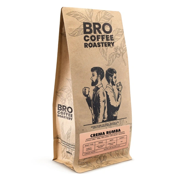 Bro Coffee Roastery – Cafea boabe Crema Rumba 400 g