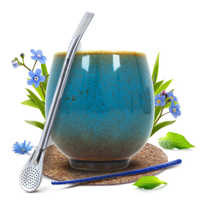 Yerba Mate kit de pornire Calabash + Bombilla