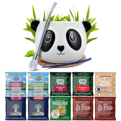 Yerba Mate 10x50g 500g set de mostre + accesorii