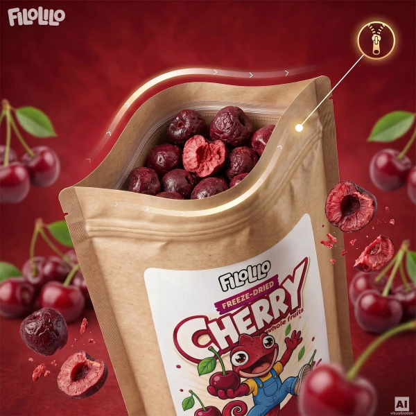 FiloLilo – Vișine liofilizate (întregi, fără sâmburi) 100 g