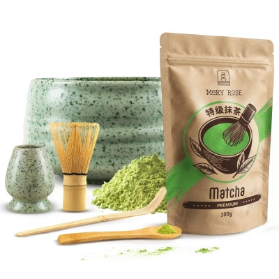 Set de preparare a ceaiului Matcha: matcha 100g + accesorii