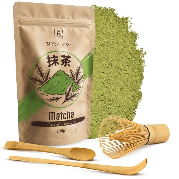 Set Matcha tradițional Matcha 100g + Chasen + Chashaku