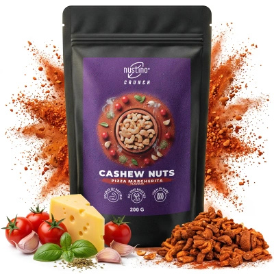 Nustino Crunch – Caju prăjit – Pizza Margherita Flavour 200 g