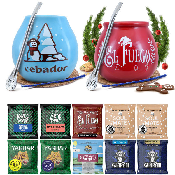 Yerba mate set de iarnă pentru cuplu 10x50g