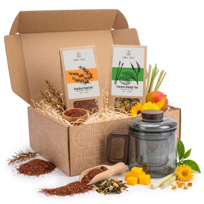 Set cadou cu ceaiuri vrac Mary Rose 2x50g + ceașcă cu infuzor