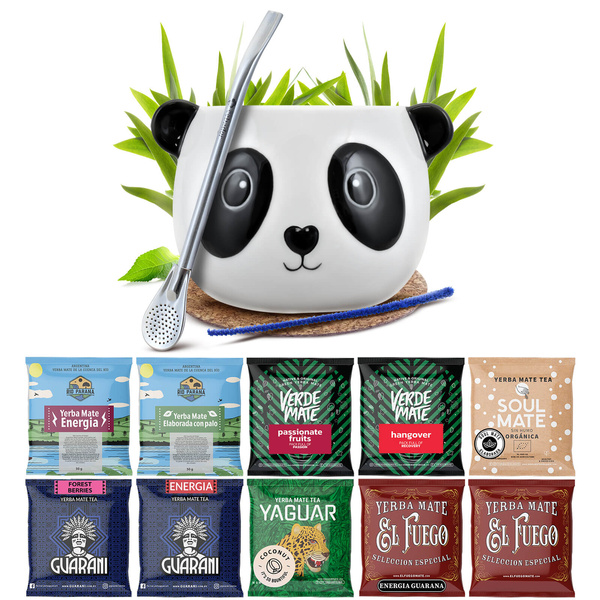Yerba Mate 10x50g 500g set de mostre + accesorii