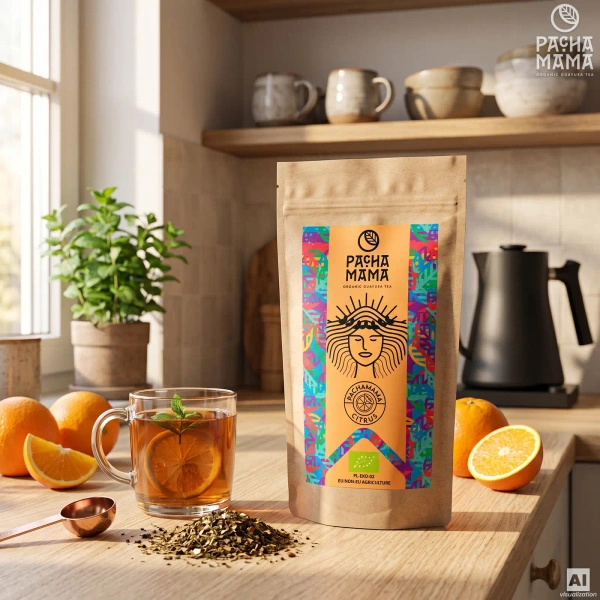 Set de Guayusa Pachamama Citrus 100g + Calabash + Bombilla