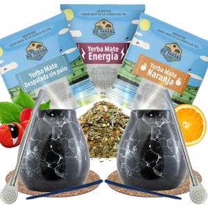 Kit de Yerba Mate PENTRU DOI Calabash + Bombilla