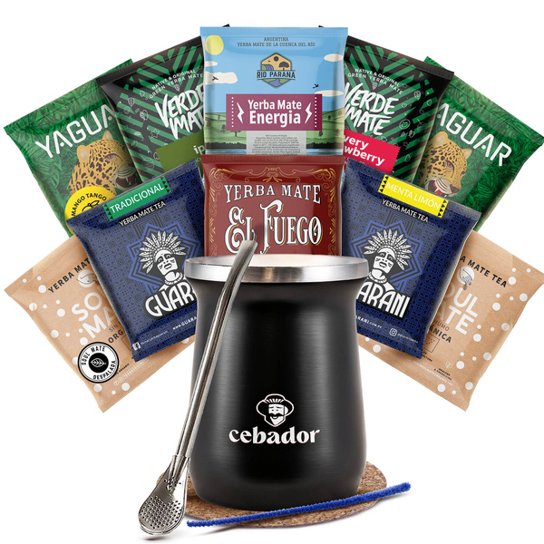 Kit de pornire de Yerba Mate 10x50g 500g TermoMate + Bombilla