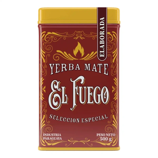 Yerbera – Cutie metalică + El Fuego Elaborada 0,5 kg