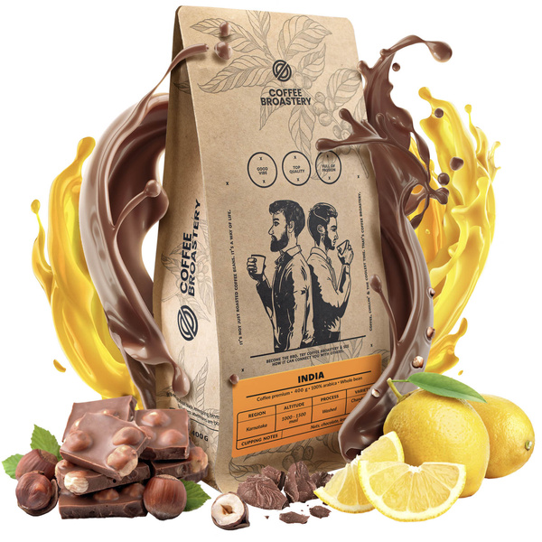 Coffee Broastery - Cafea boabe întreagă India Karnataka Premium 400g