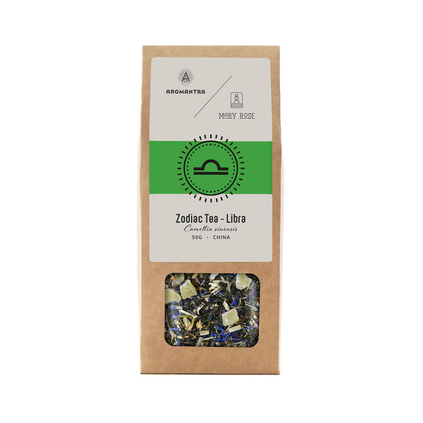 Aromantra x Mary Rose – Ceai Zodiacal – Balanță (ceai verde) 50 g