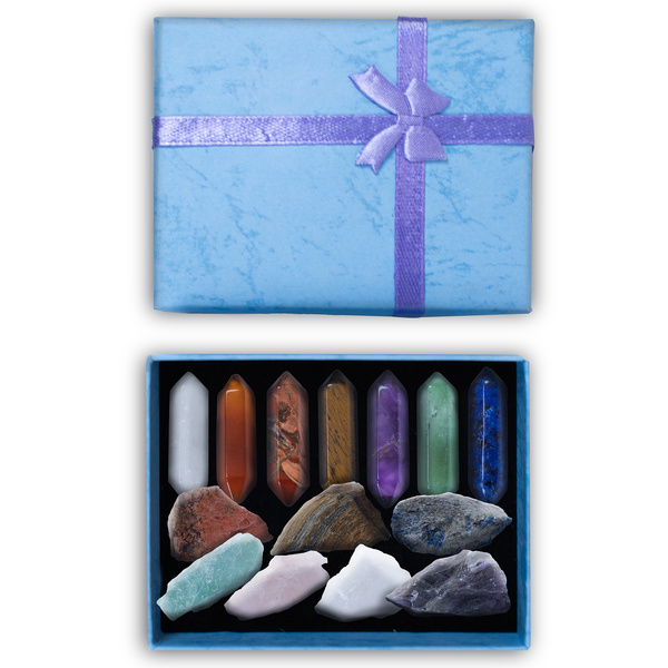 Set de pietre pentru chakre – în cutie cadou