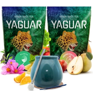 Yerba mate set Yaguar ceramică calabash bombilla