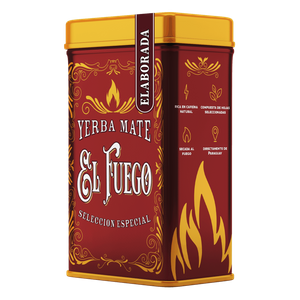 Yerbera – Cutie metalică + El Fuego Elaborada 0,5 kg
