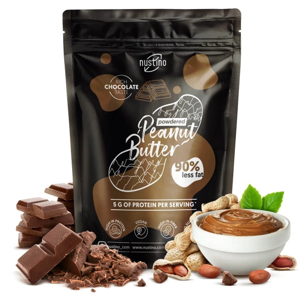 Nustino – Unt de arahide pudră – Chocolate (fără zahăr adăugat) 400 g