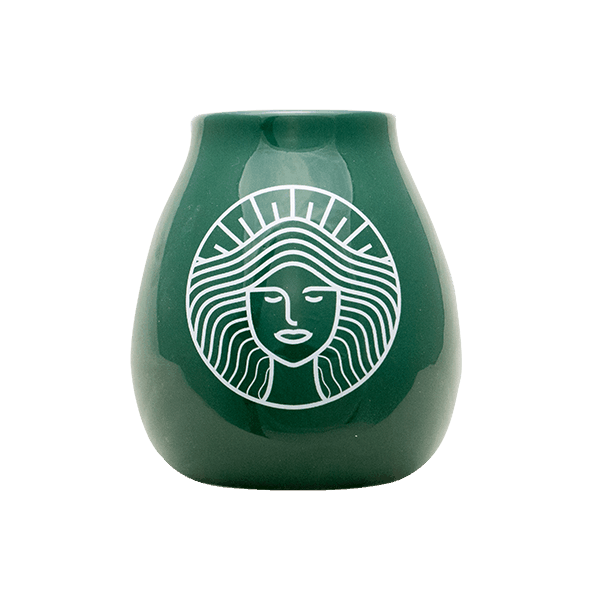Cană din ceramică pentru mate cu logo Pachamama (verde) 350 ml