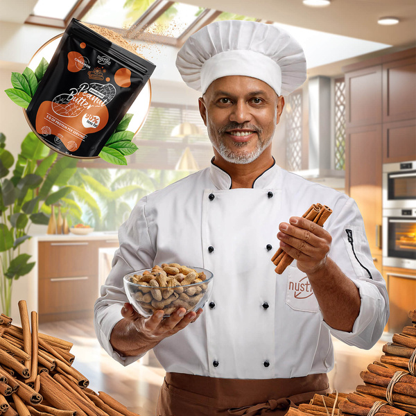 Nustino – Unt de arahide pudră – Cinnamon 400 g