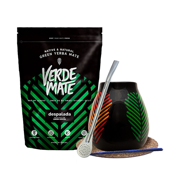 Starter set  Bombilla Mate Cup +  mate tea Verde